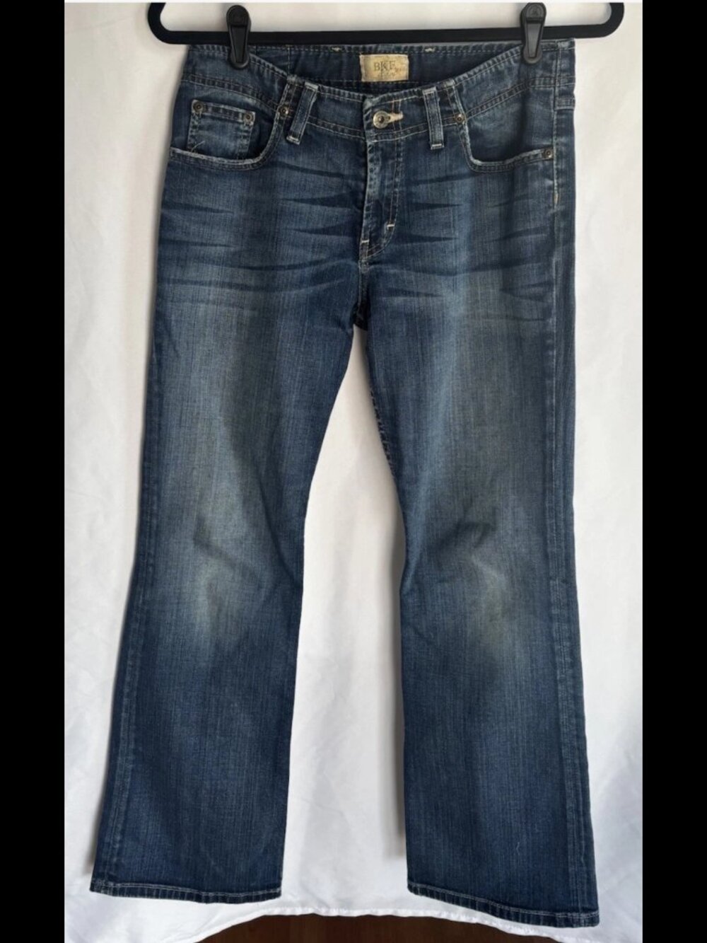 BKE Womens Jeans 28x29.5 Dark Wash Stretch Denim BKL23023 Straight Bootcut